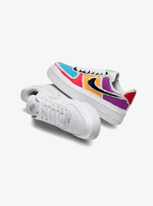 Nike Air Force 1 Lx Tear Reveal Black Swoosh - HubResell