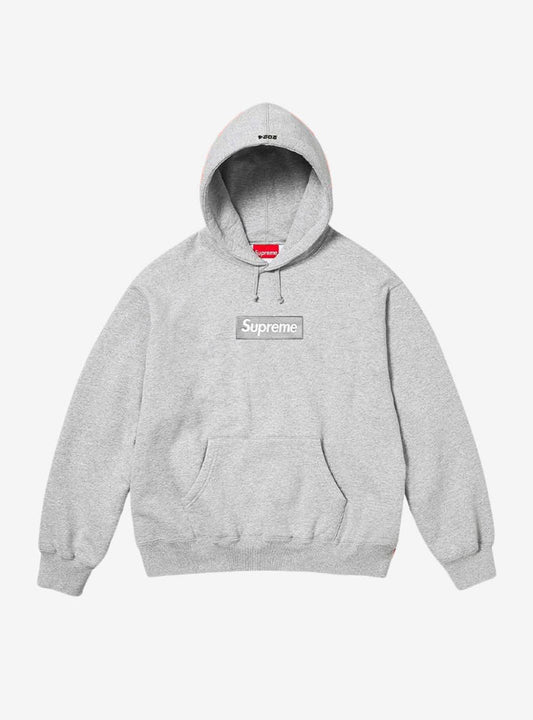 Supreme Box Logo Hooded Sweatshirt Heather Grey (FW24) - HubResell