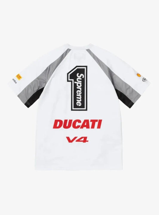 Maglietta Supreme / Ducati Soccer Jersey Bianca - HubResell