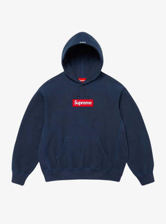 Supreme Box Logo Hooded Sweatshirt Heather Navy (FW24) 